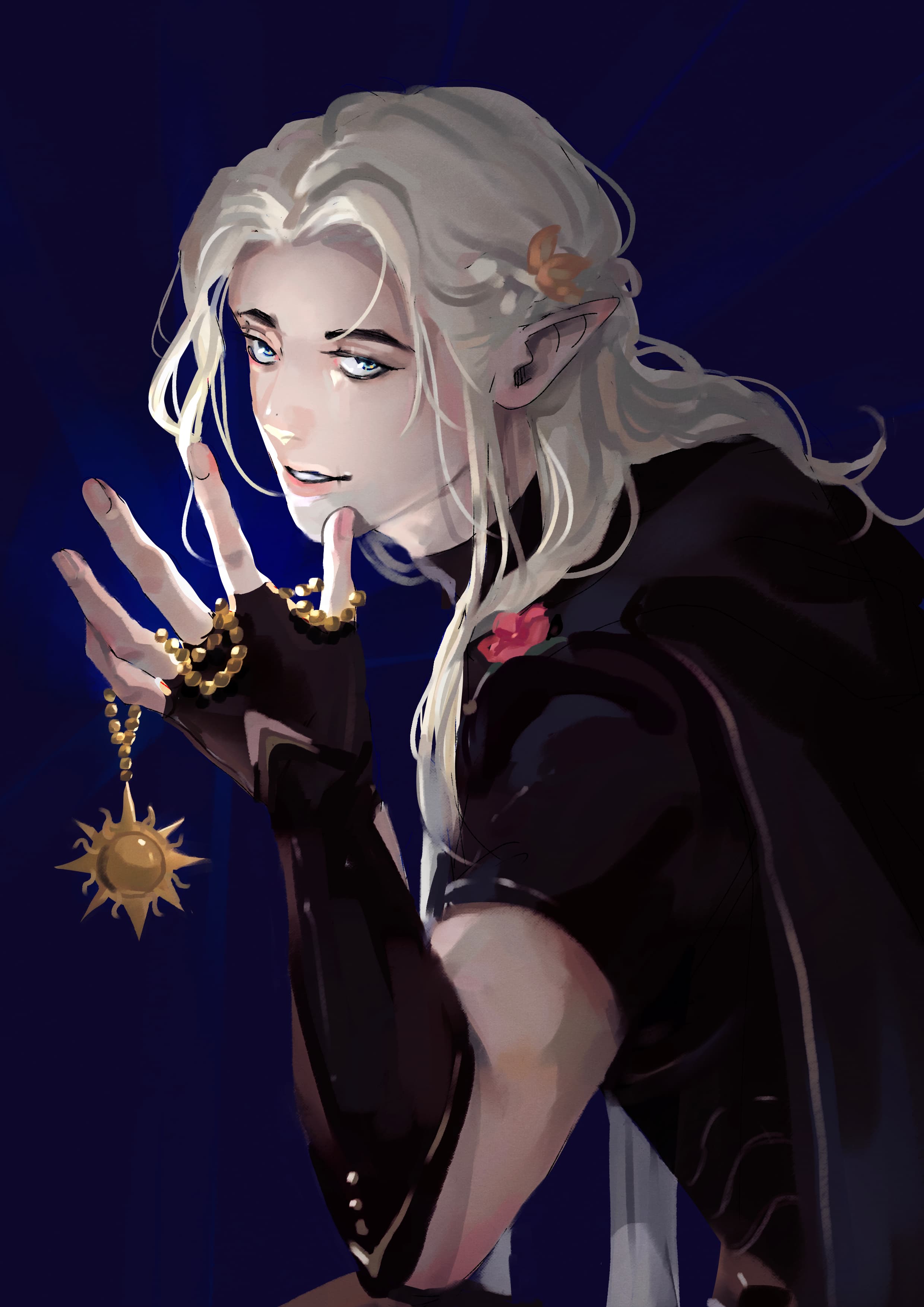 My Dungeons and Dragons character from a one-shot I played with my friends. Digital painting.