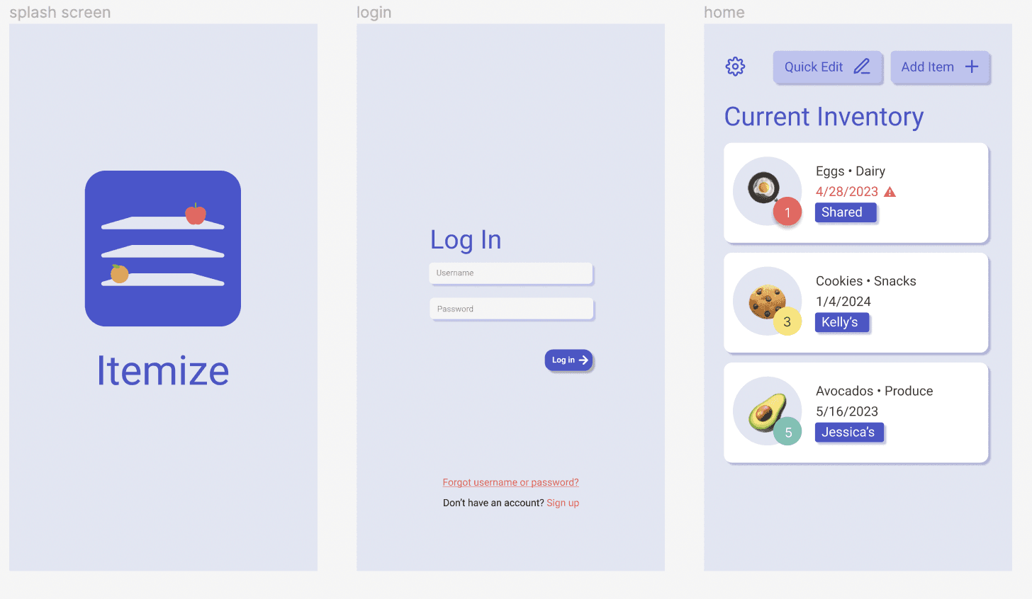 High fidelity wireframes.